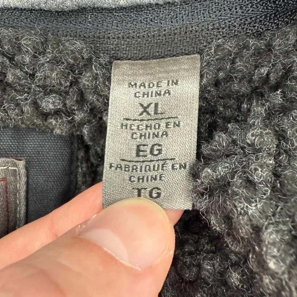 Levi's Sherpa‎ Lined Two Pocket Hooded Trucker Jacket Navy Blue Men XL LM8RC364